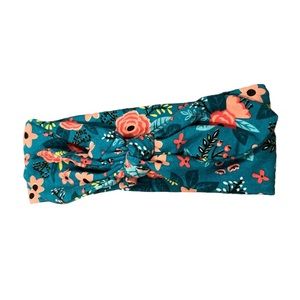 Blue and Pink Floral Headband